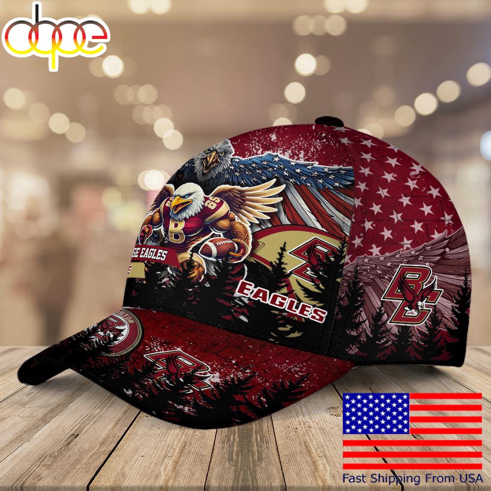 NCAA Boston College Eagles Mascot Logo Custom Name Baseball Cap  For Fans