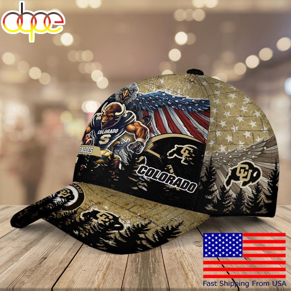 NCAA Colorado Buffaloes Mascot Logo Custom Name Baseball Cap  For Fans