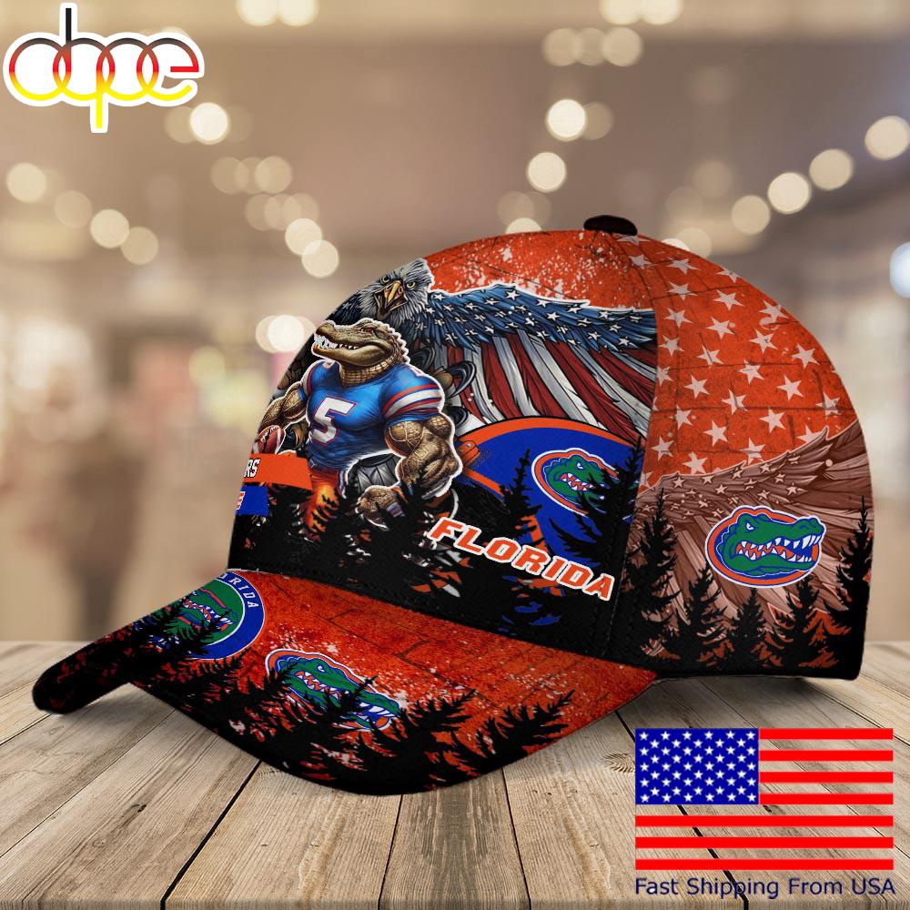 NCAA Florida Gators Mascot Logo Custom Name Baseball Cap  For Fans