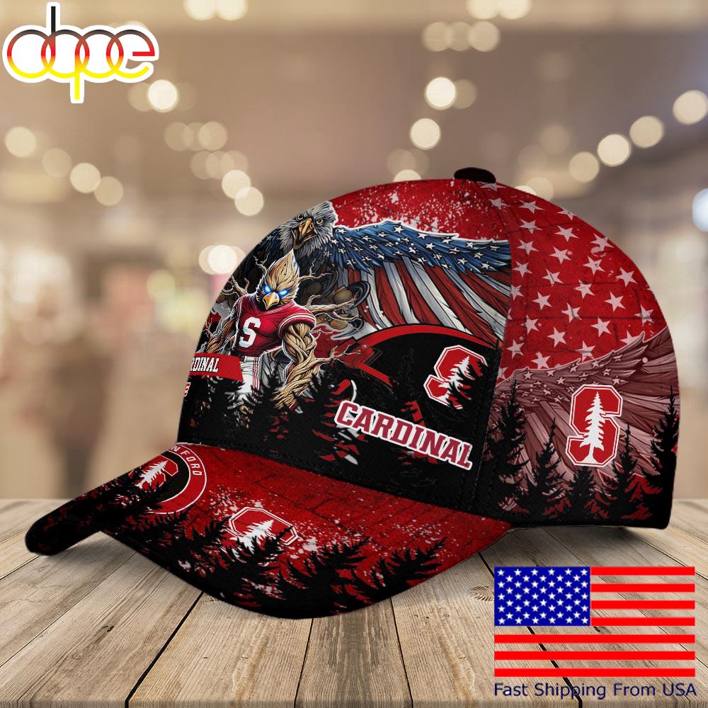 NCAA Stanford Cardinal Mascot Logo Custom Name Baseball Cap  For Fans
