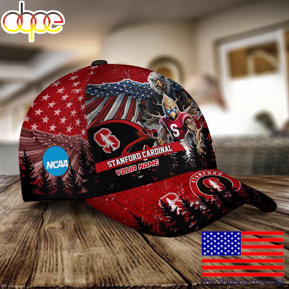 NCAA Stanford Cardinal Mascot Logo Custom Name Baseball Cap  For Fans