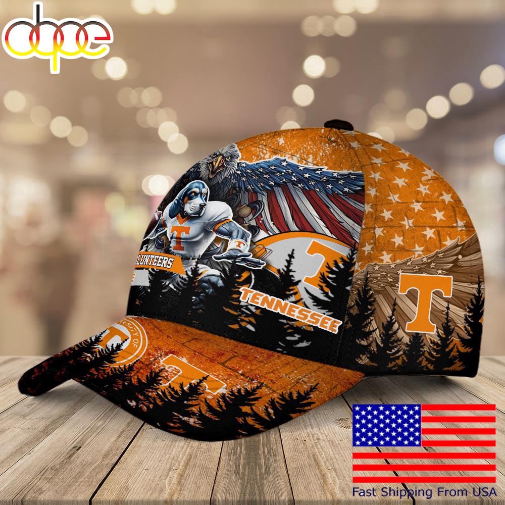 NCAA Tennessee Volunteers Mascot Logo Custom Name Baseball Cap  For Fans