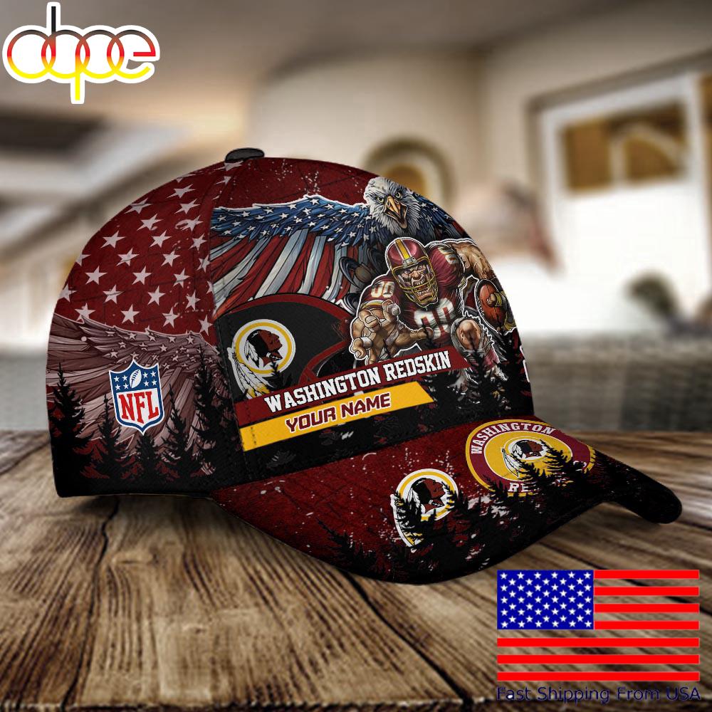NCAA Washington Redskin Mascot Logo Custom Name Baseball Cap  For Fans