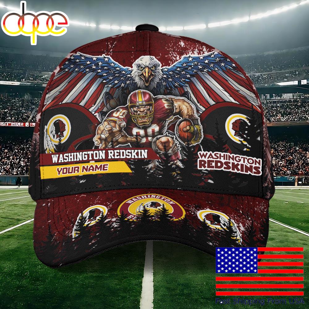 NCAA Washington Redskin Mascot Logo Custom Name Baseball Cap  For Fans