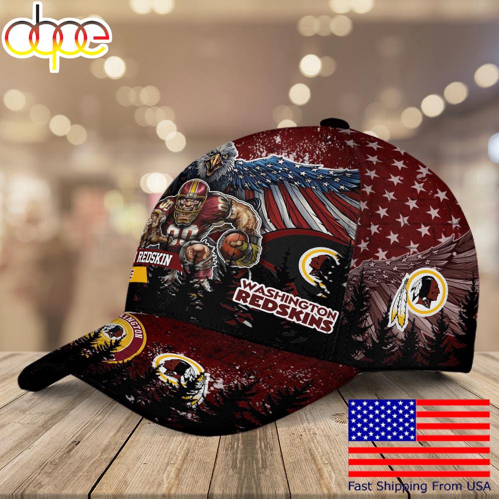 NCAA Washington Redskin Mascot Logo Custom Name Baseball Cap  For Fans