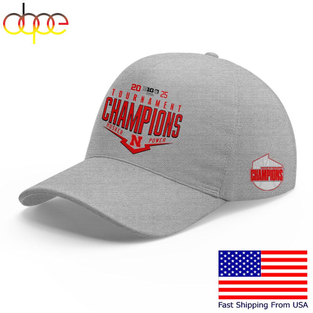 Limited Edition  Nebraska Cornhuskers Baseball Wins Big Ten Baseball Tournament Cap