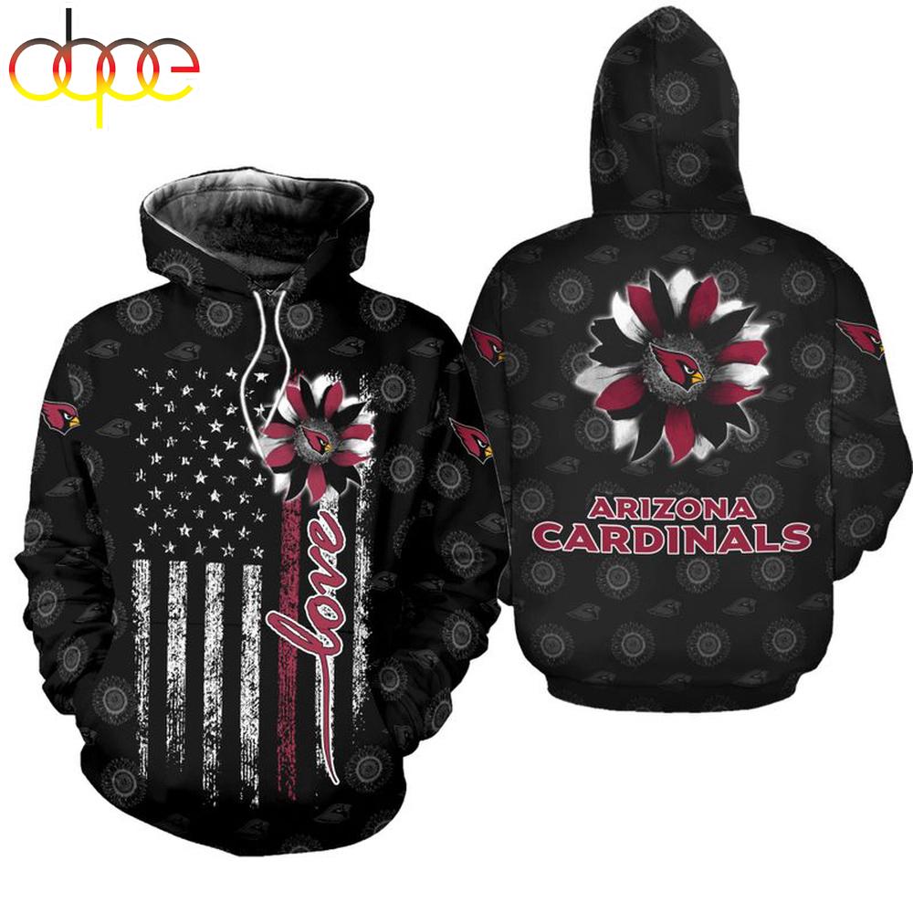 NFL Arizona Cardinals Sunflower All Over Print Hoodie Shirt