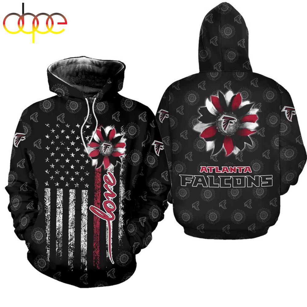 NFL Atlanta Falcons Sunflower All Over Print Hoodie Shirt