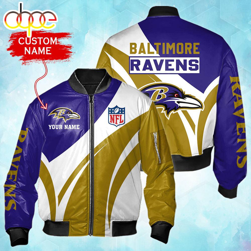 Nfl Baltimore Ravens Personalized Bomber Jacket