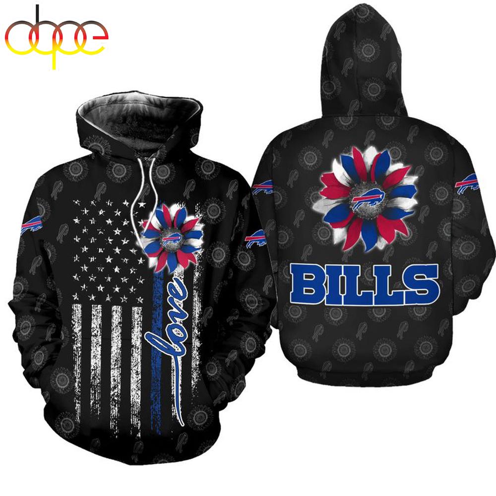 NFL Buffalo Bills Sunflower All Over Print Hoodie Shirt