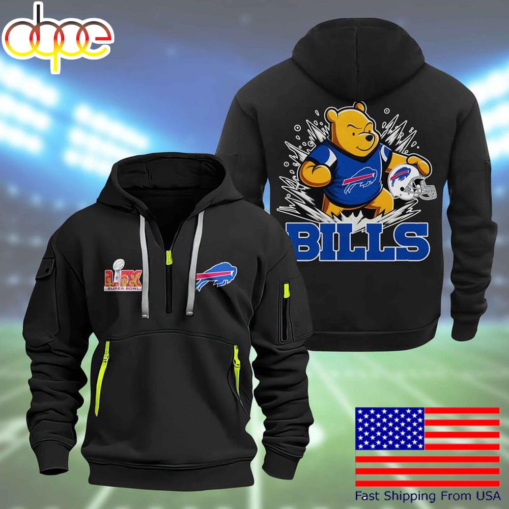 NFL Buffalo Bills Super Bowl LIX Limited Edition Quarter Zip Hoodie
