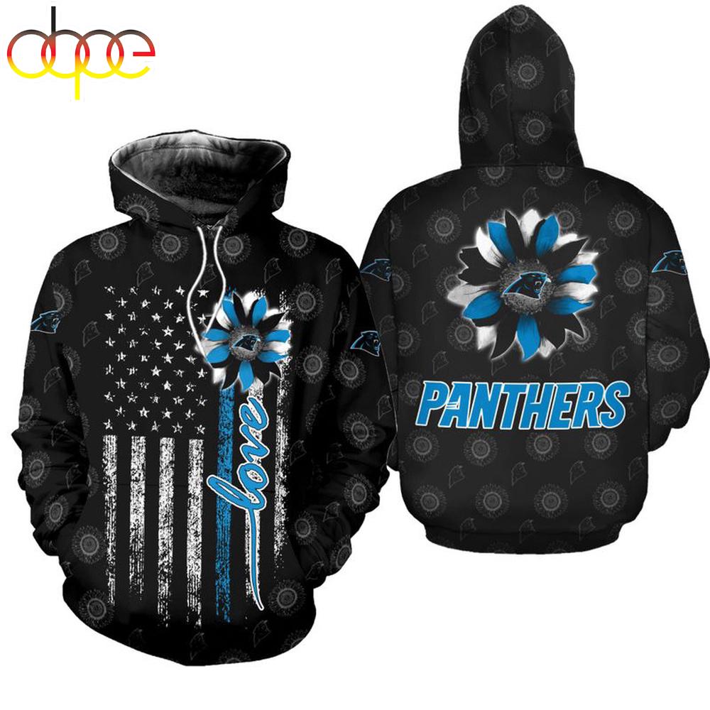 NFL Carolina Panthers Sunflower All Over Print Hoodie Shirt