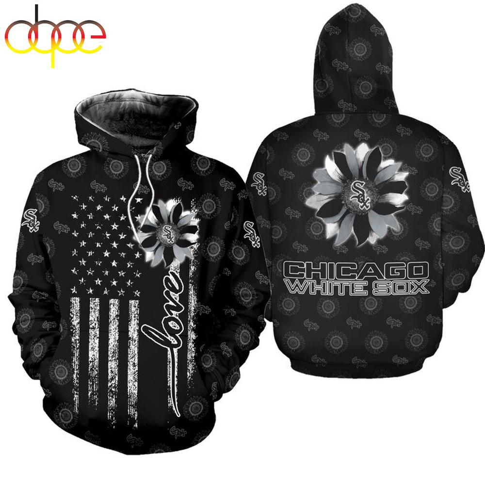 NFL Chicago White Sox Sunflower All Over Print Hoodie Shirt