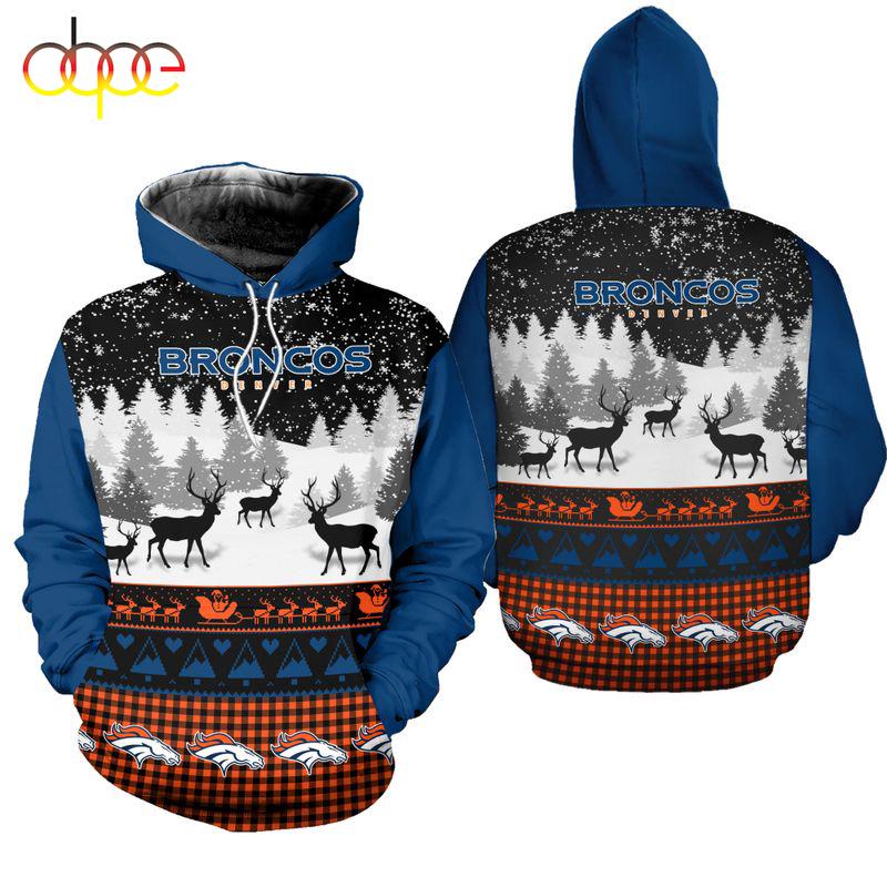NFL Denver Broncos 3D All Over Print Hoodie Shirt Gift For Xmas