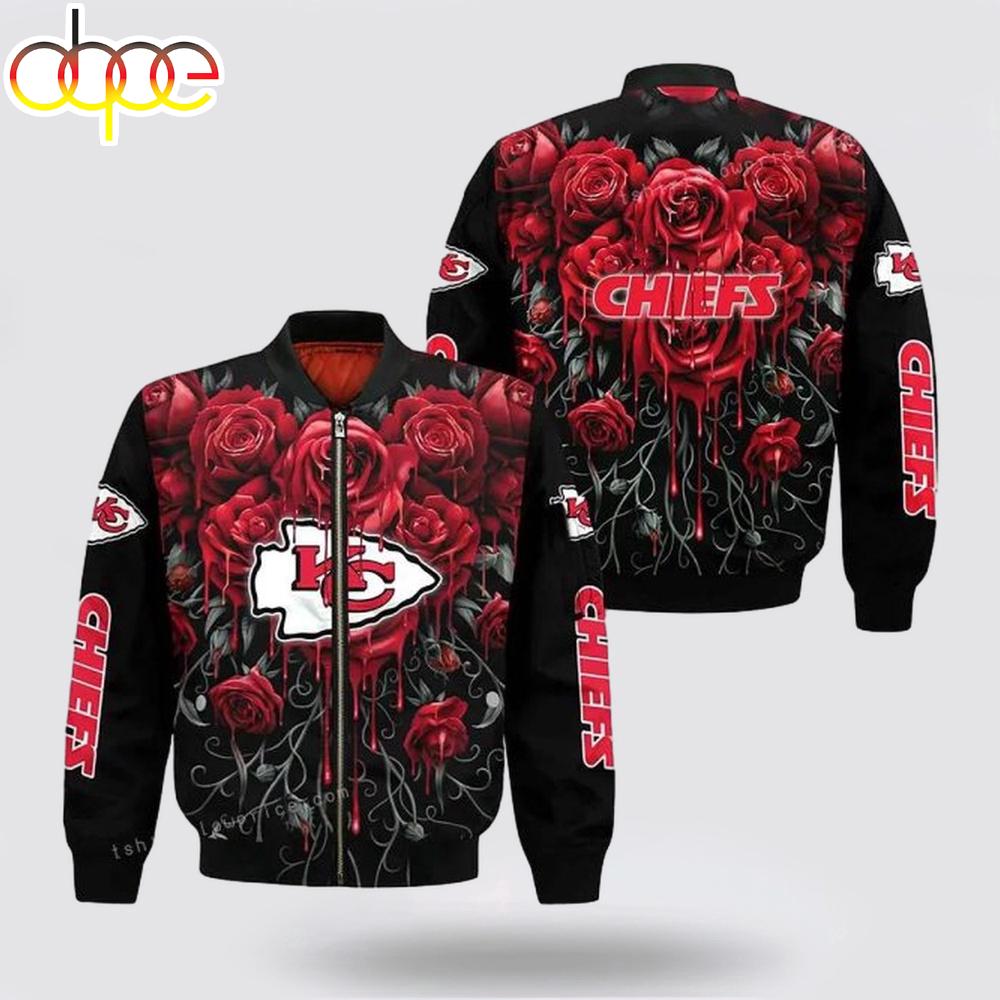 Nfl Kansas City Chiefs Bomber Rose Bomber Jacket