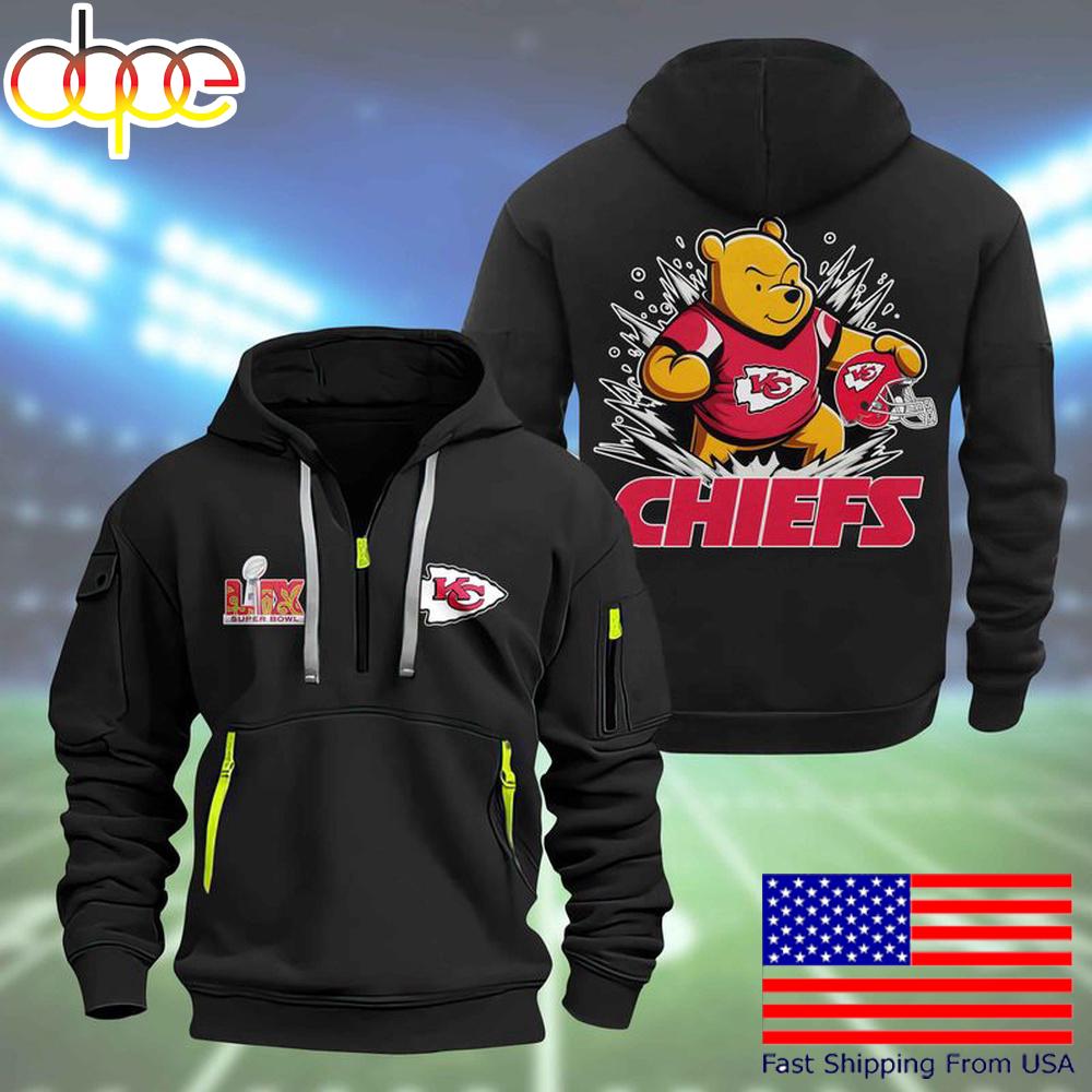 NFL Kansas City Chiefs Super Bowl LIX Limited Edition Quarter Zip Hoodie