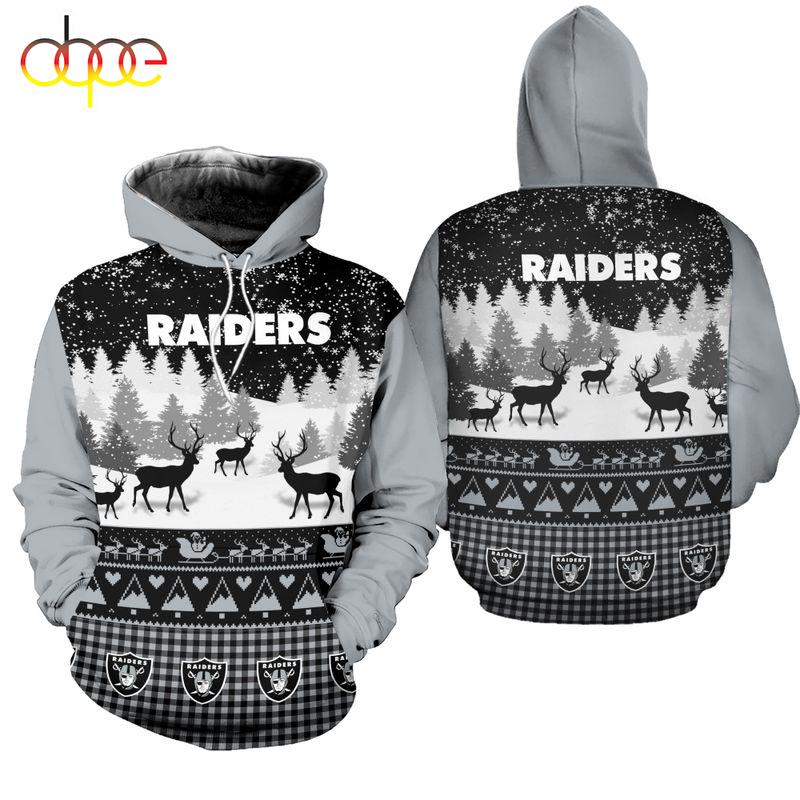 NFL Las Vegas Raiders 3D All Over Print Hoodie Shirt Gift For Xmas