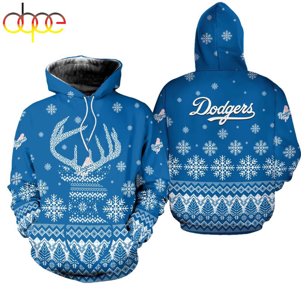 NFL Los Angeles Dodgers Reindeer Merry Christmas 3D Hoodie Shirt