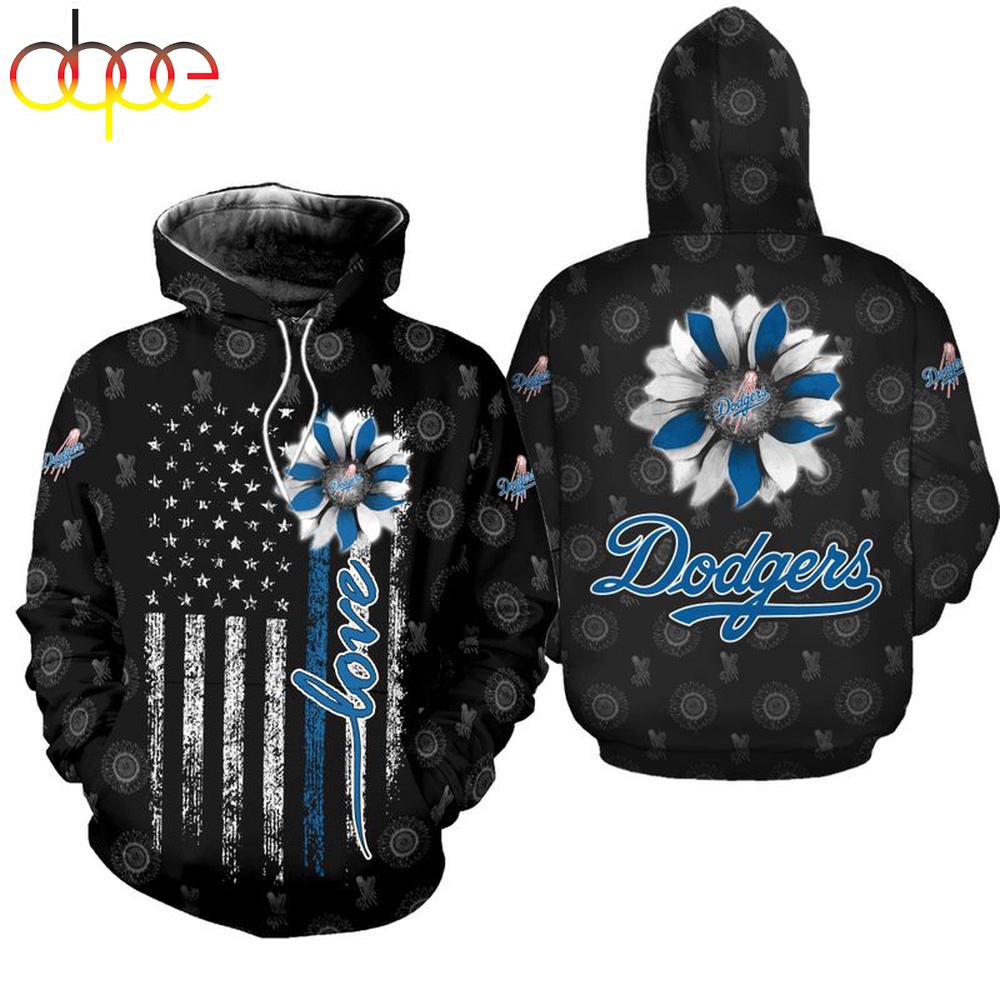 NFL Los Angeles Dodgers Sunflower All Over Print Hoodie Shirt