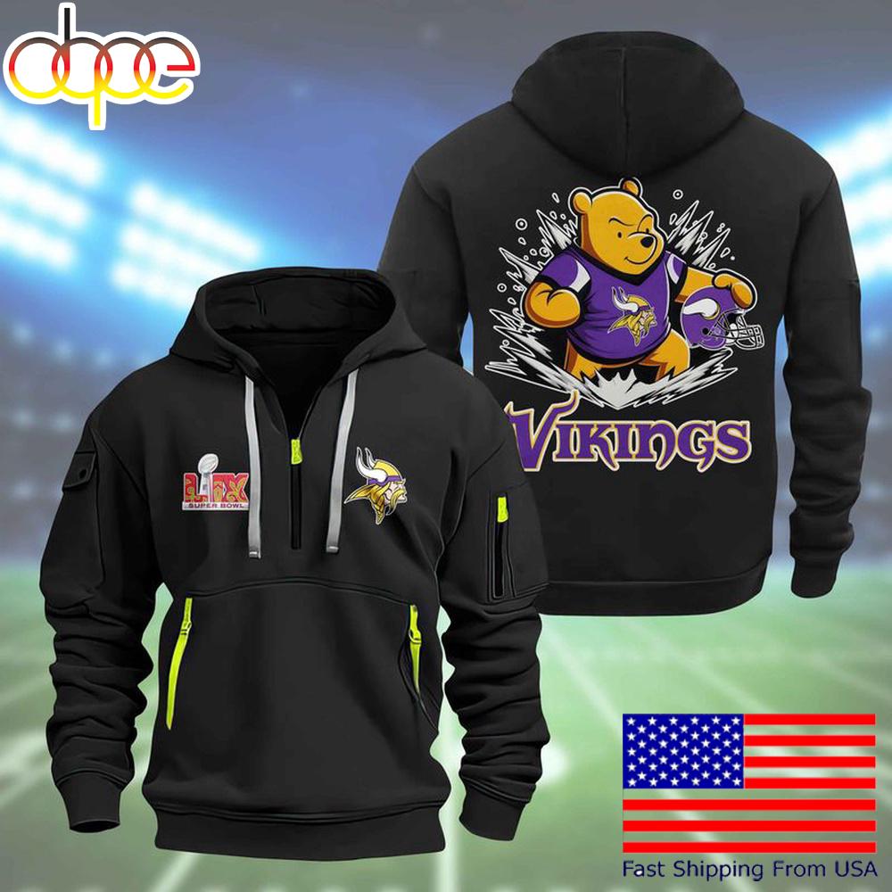 NFL Minnesota Vikings Super Bowl LIX Limited Edition Quarter Zip Hoodie