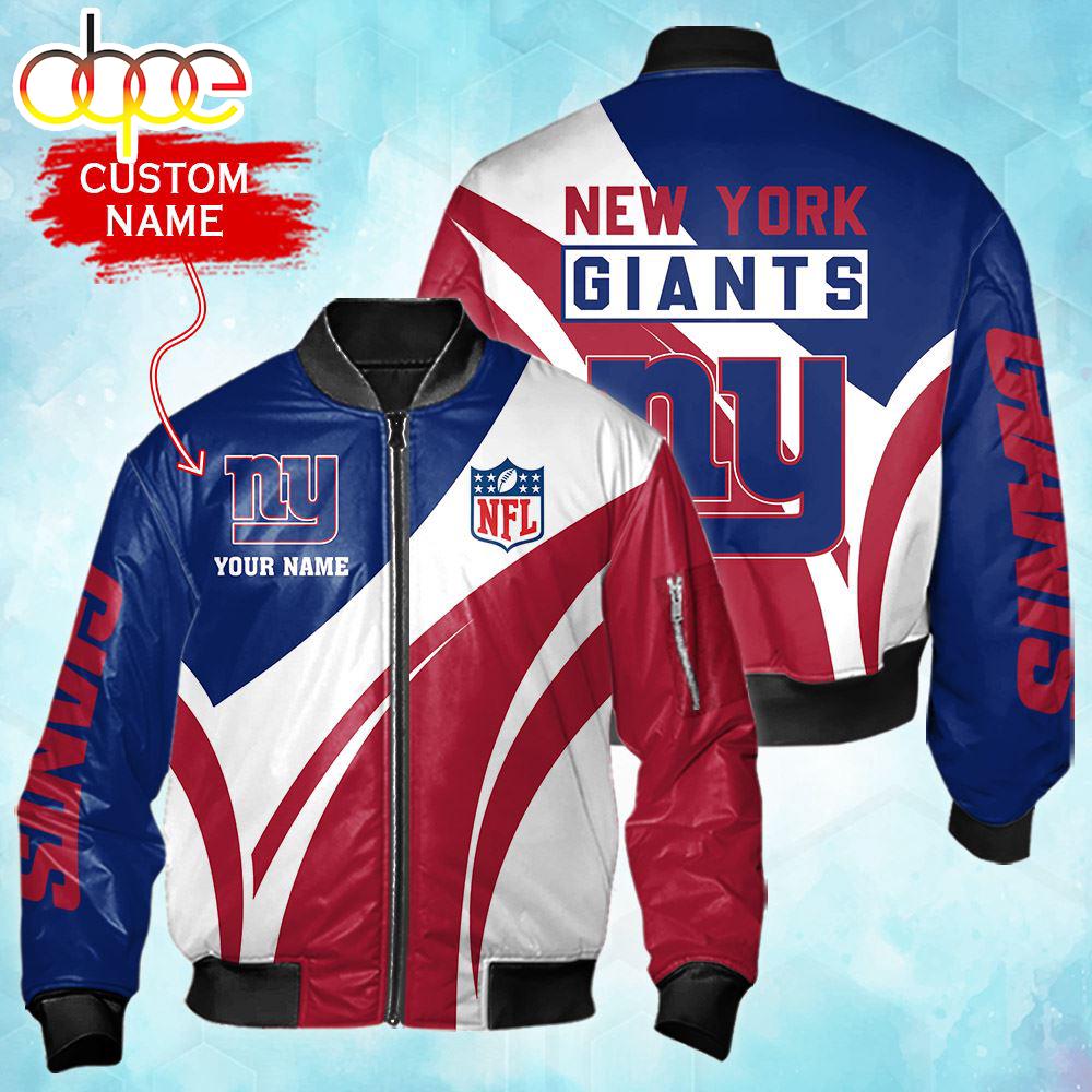 Nfl New York Giants Personalized Bomber Jacket