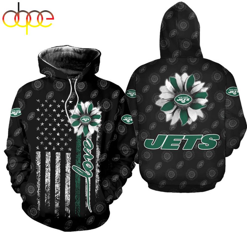 NFL New York Jets Sunflower All Over Print Hoodie Shirt