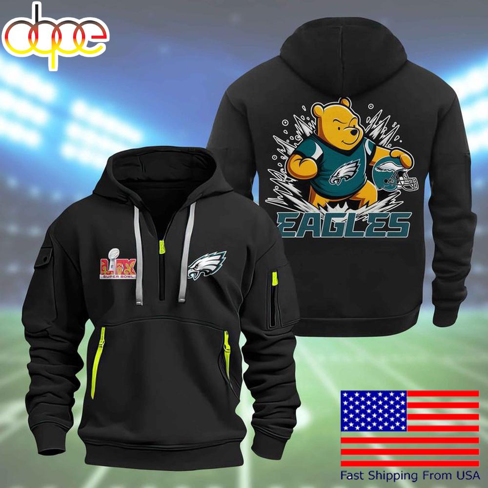 NFL Philadelphia Eagles Super Bowl LIX Limited Edition Quarter Zip Hoodie