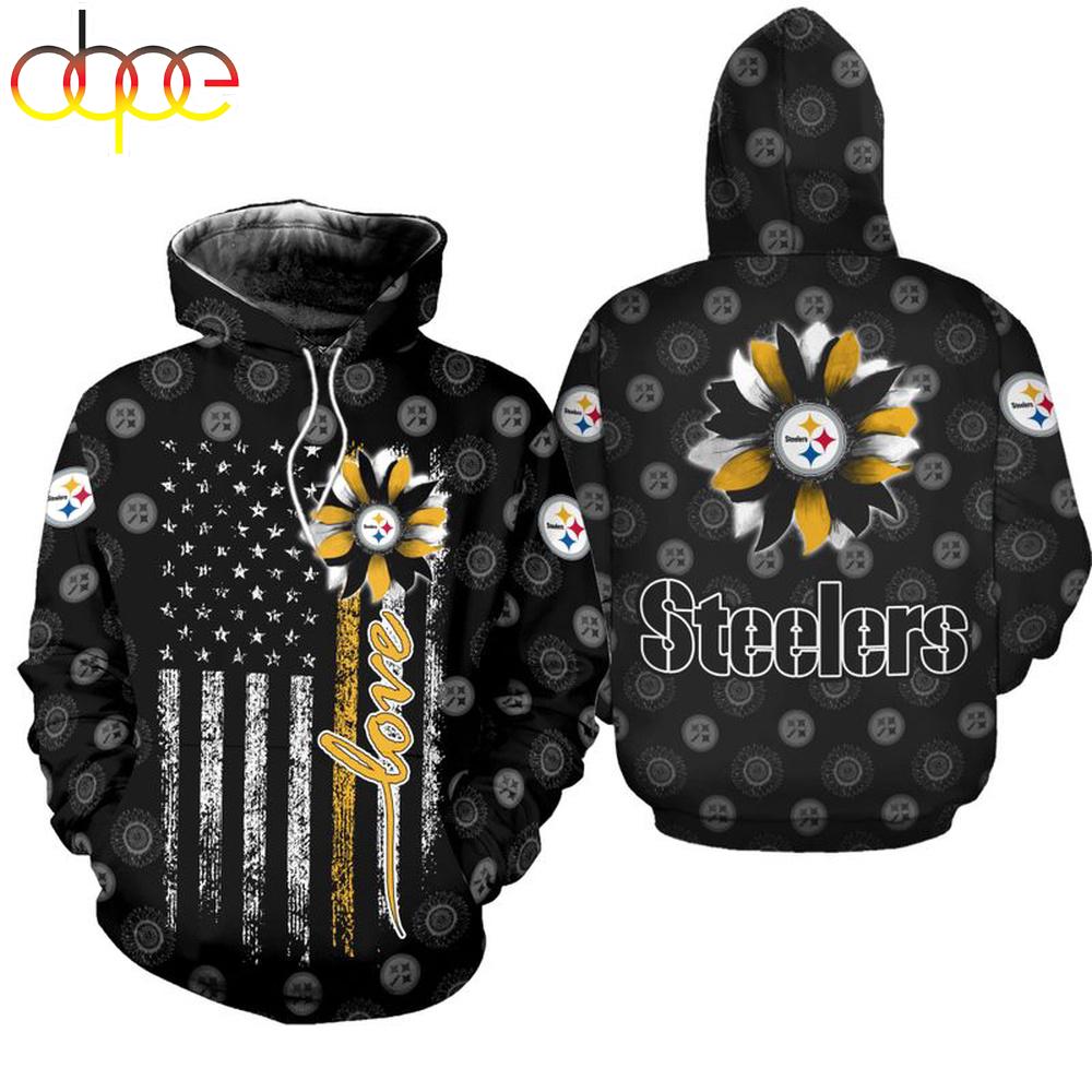NFL Pittsburgh Steelers Sunflower All Over Print Hoodie Shirt