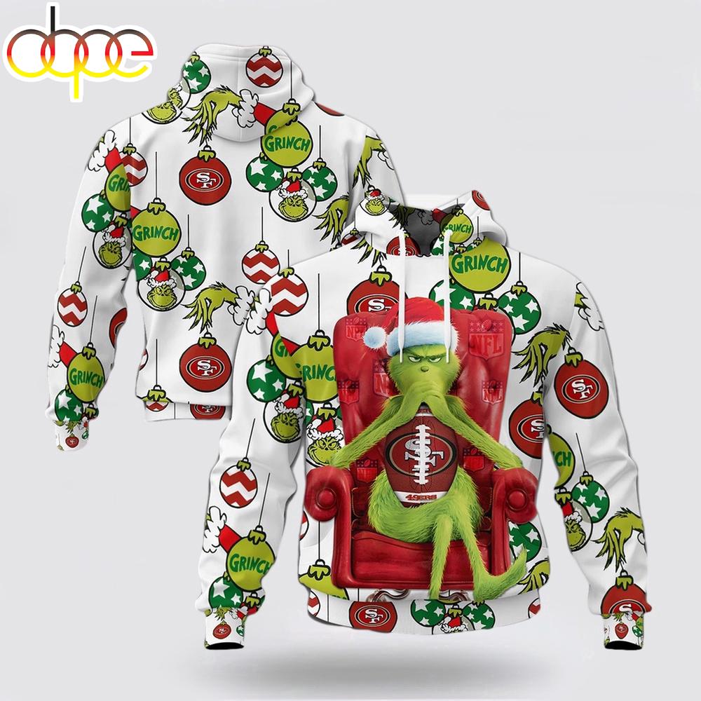 NFL San Francisco 49ers Grinch Christmas All Over Print Hoodie Shirt