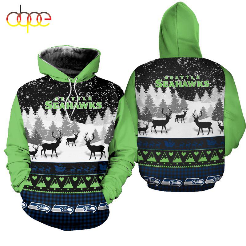 NFL Seattle Seahawks 3D All Over Print Hoodie Shirt Gift For Xmas
