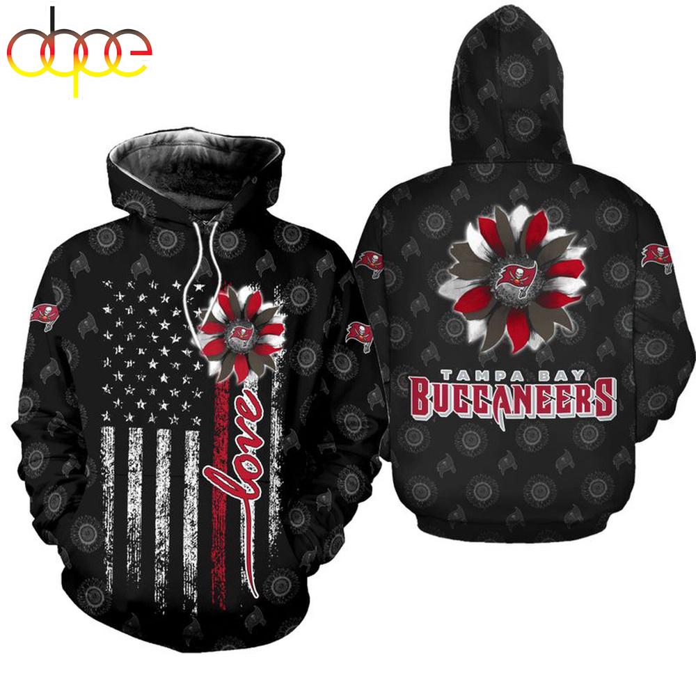 NFL Tampa Bay Buccaneers Sunflower All Over Print Hoodie Shirt