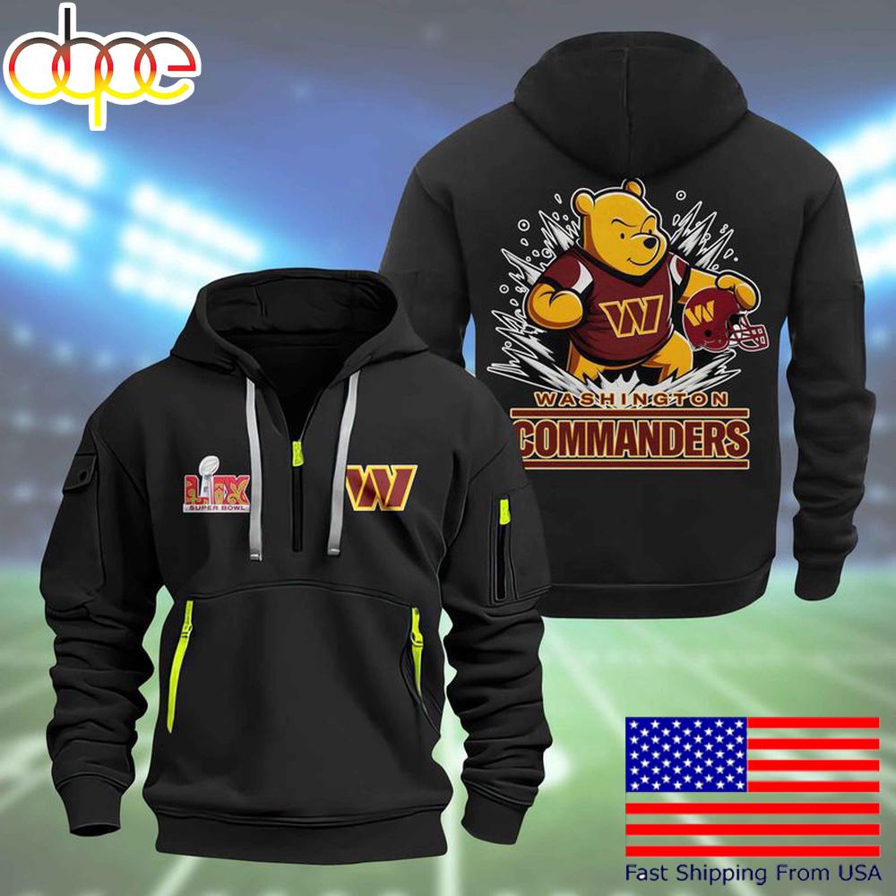 NFL Washington Commanders Super Bowl LIX Limited Edition Quarter Zip Hoodie
