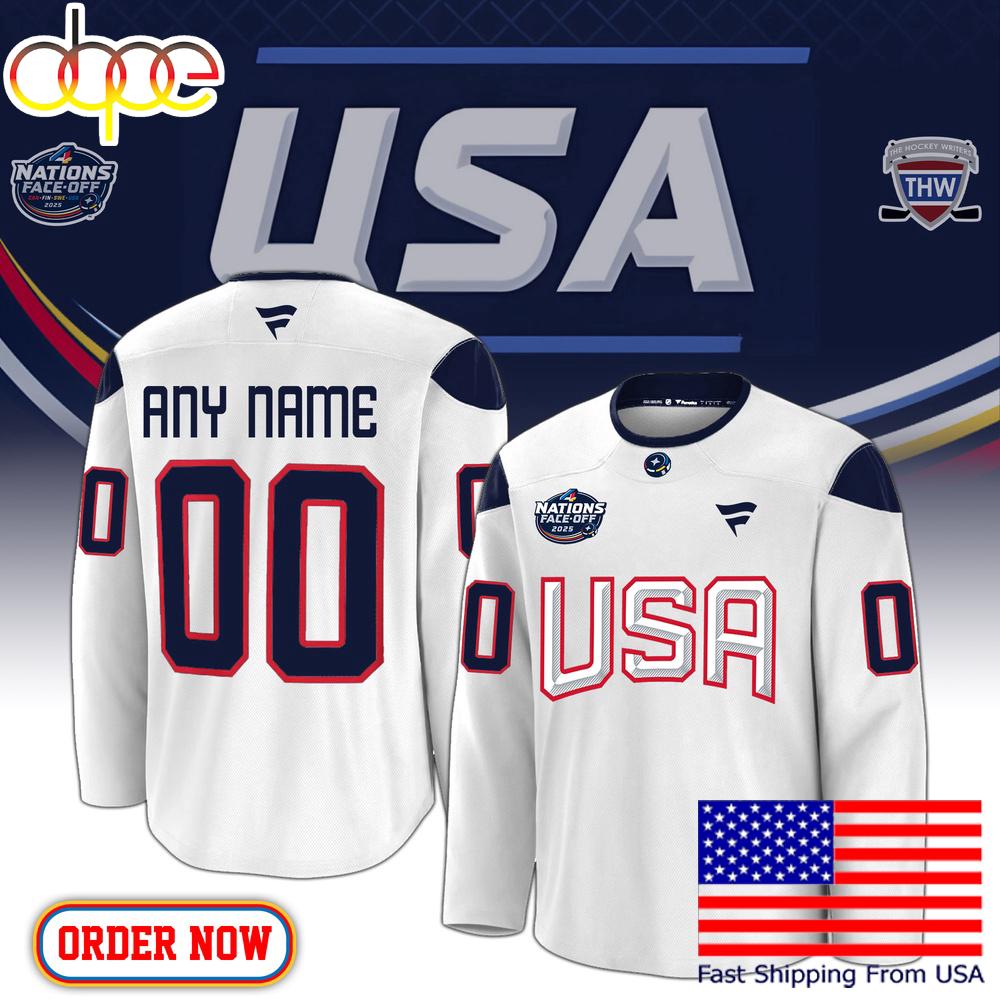 NHL 4 Nations Face Off USA Second Hockey Jersey