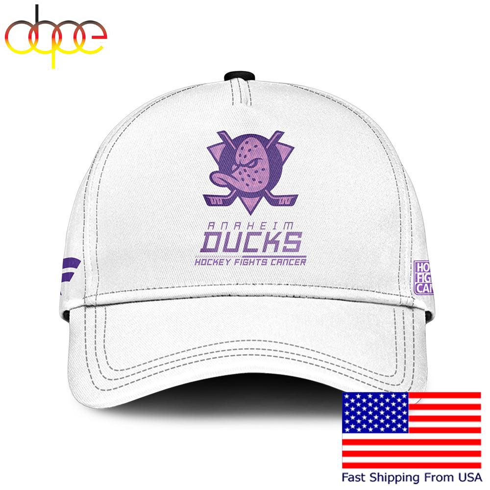 NHL Anaheim Ducks Hockey Fight Cancer Supporters Cap , Nhl Hockey Cap