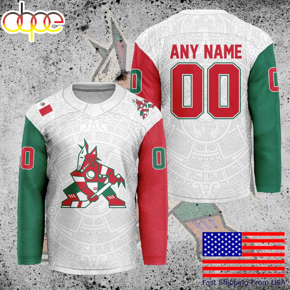 NHL Arizona Coyotes Mexican Heritage Custom Hockey Jersey