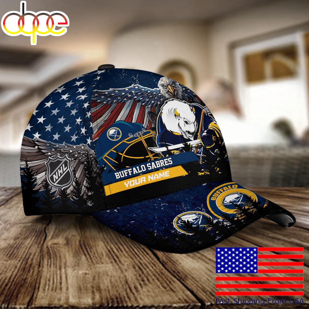 NHL Buffalo Sabres Mascot Logo Custom Name Baseball Cap