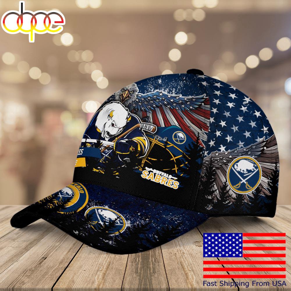 NHL Buffalo Sabres Mascot Logo Custom Name Baseball Cap