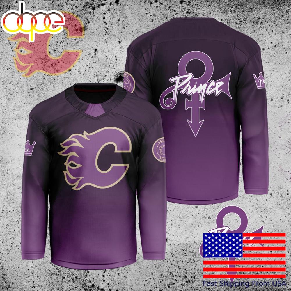 NHL Calgary Flames Prince Custom Hockey Jersey
