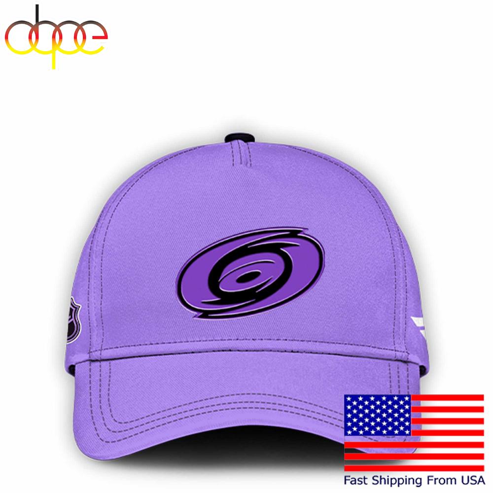 NHL Carolina Hurricanes Hockey Purple Fight Cancer Cap , Nhl Hockey Cap