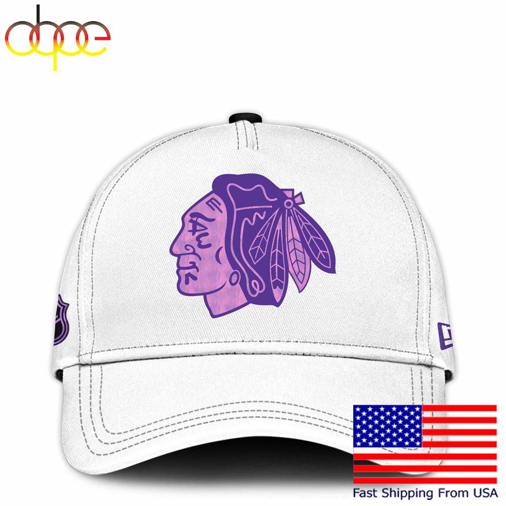 NHL Chicago Blackhawks Hockey Fight Cancer Supporters Cap , Nhl Hockey Cap