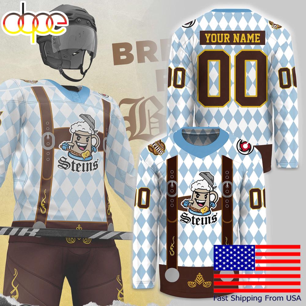 NHL Cincinnati Cyclones Zinzinnati Steins Personalized Hockey Jersey