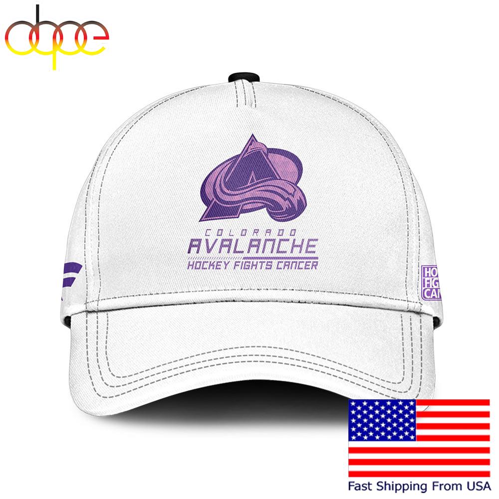 NHL Colorado Avalanche Hockey Fight Cancer Supporters Cap , Nhl Hockey Cap