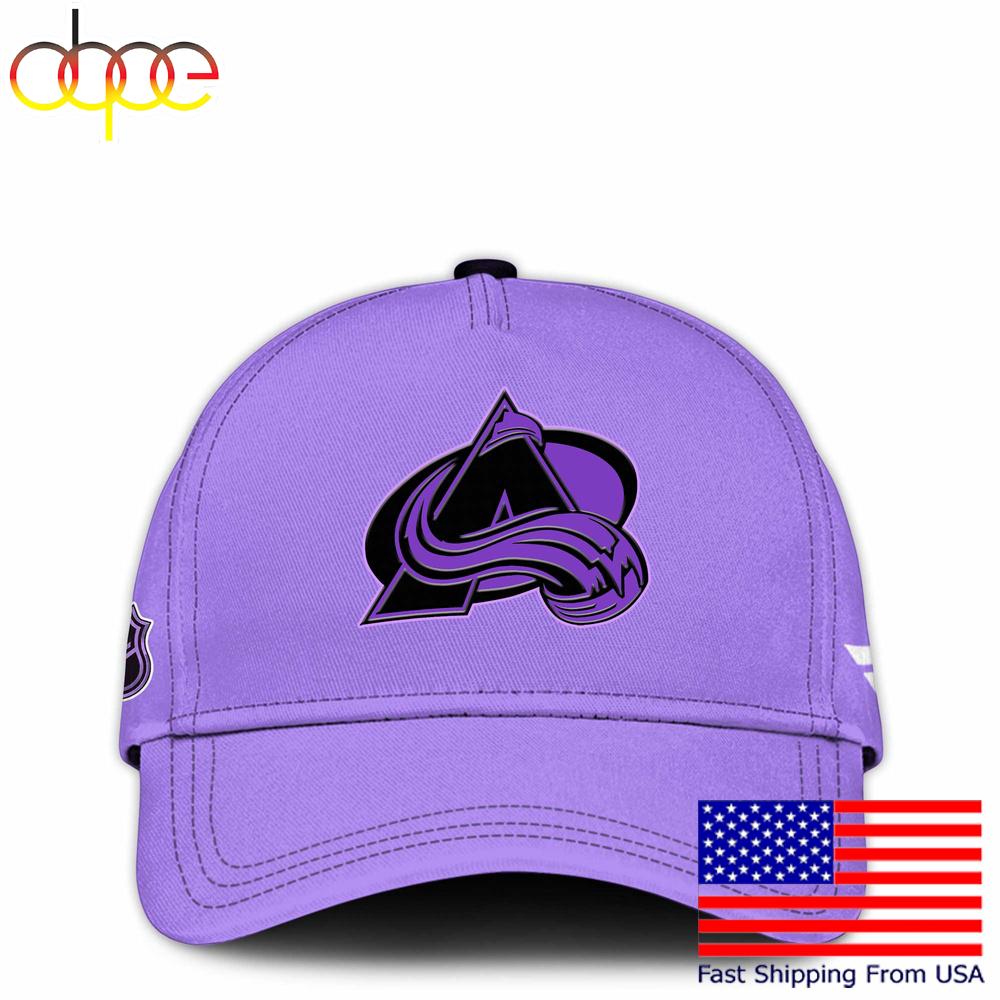 NHL Colorado Avalanche Hockey Purple Fight Cancer Cap , Nhl Hockey Cap
