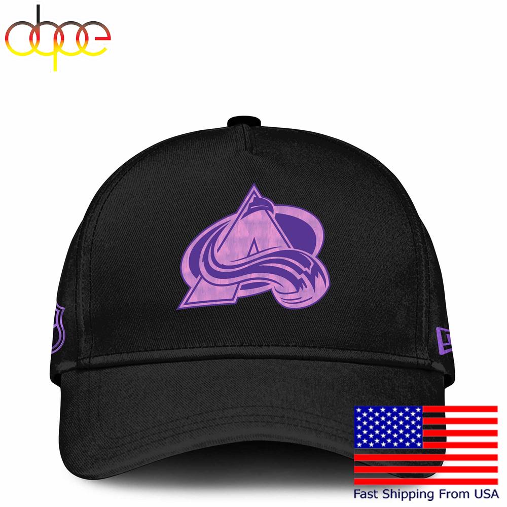 NHL Colorado Avalanche Limited Edition Black Fight Cancer Cap , Nhl Hockey Cap