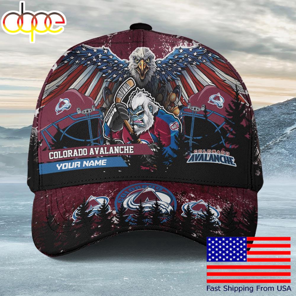 NHL Colorado Avalanche Mascot Logo Custom Name Baseball Cap