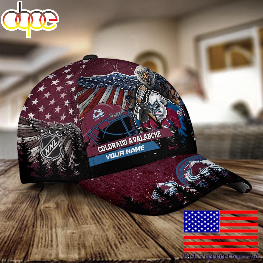 NHL Colorado Avalanche Mascot Logo Custom Name Baseball Cap