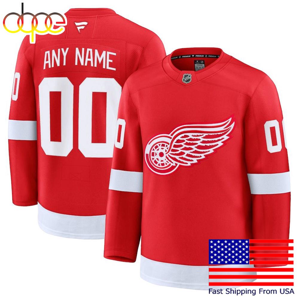 NHL Detroit Red Wings Home New Design 2025 Custom Hockey Jersey
