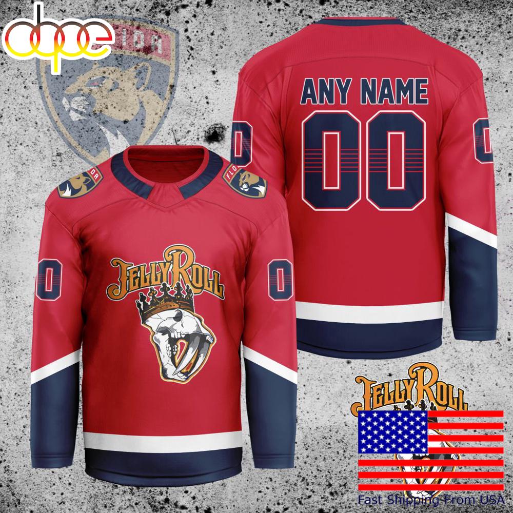 NHL Florida Panthers Jelly Roll Custom Hockey Jersey