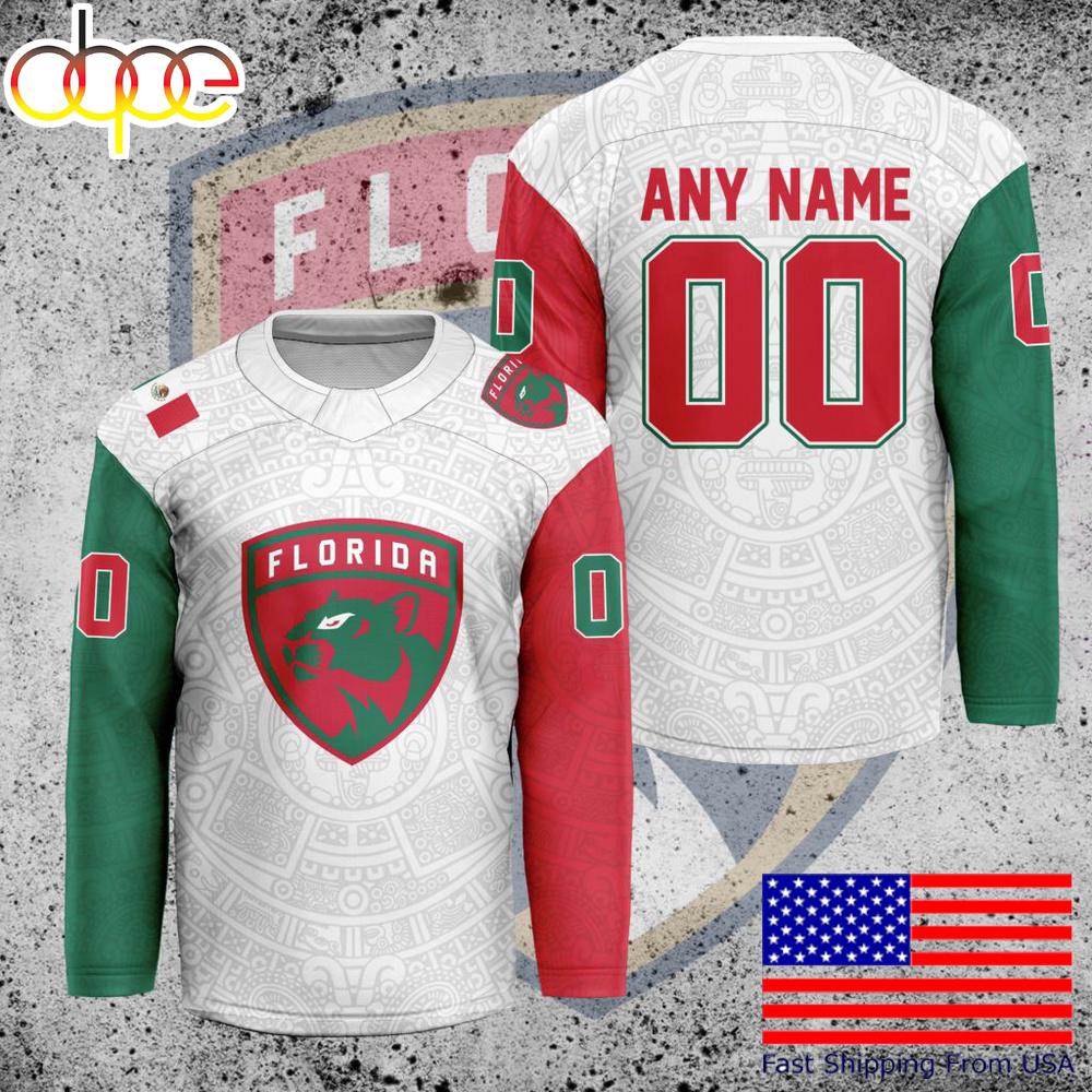 NHL Florida Panthers Mexican Heritage Custom Hockey Jersey