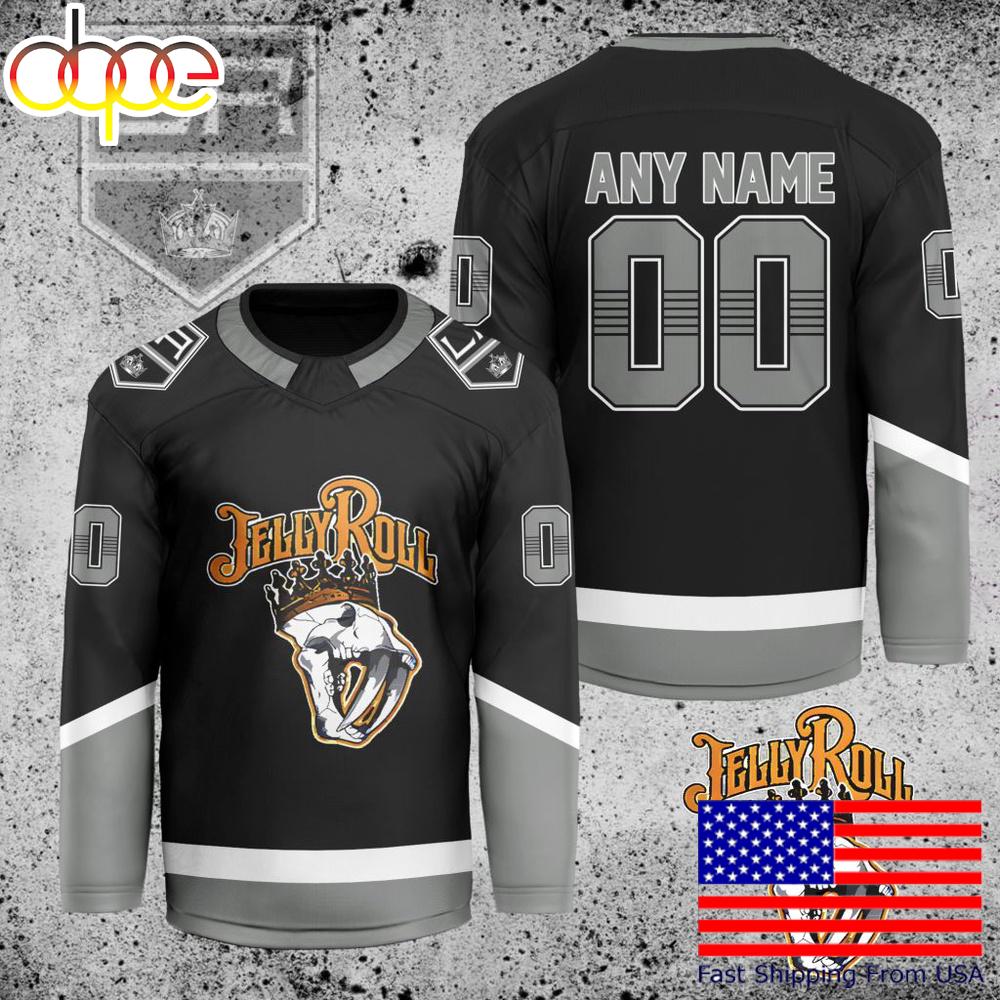 NHL Los Angeles Kings Jelly Roll Custom Hockey Jersey